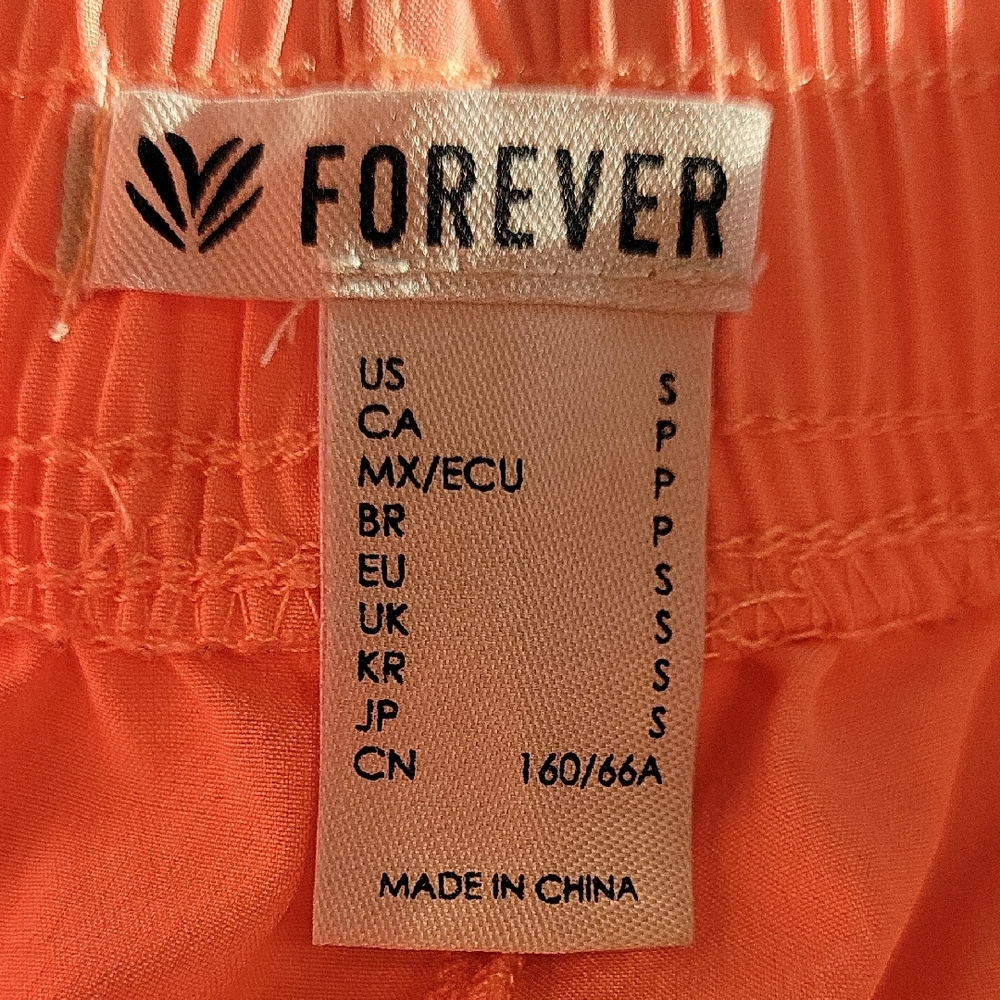 Forever 21 Orange and Yellow Athletic Shorts Lightweight Design - Picture 4 of 4